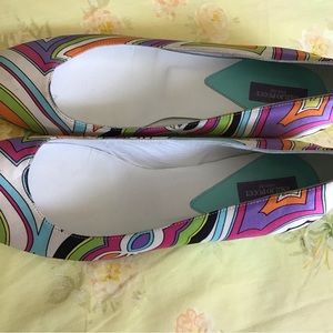 EMILIO PUCCI Satin Flats (vintage)made in ITALY